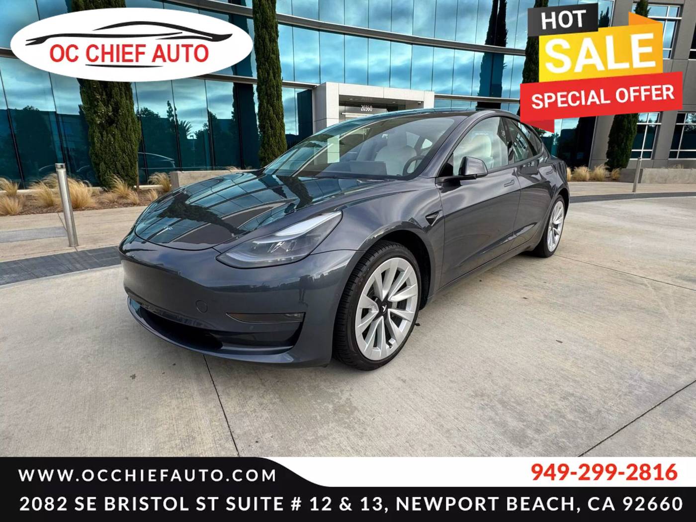 2022 Tesla Model 3 Long Range — Sedan — 37,372 mi — Newport Beach, CA