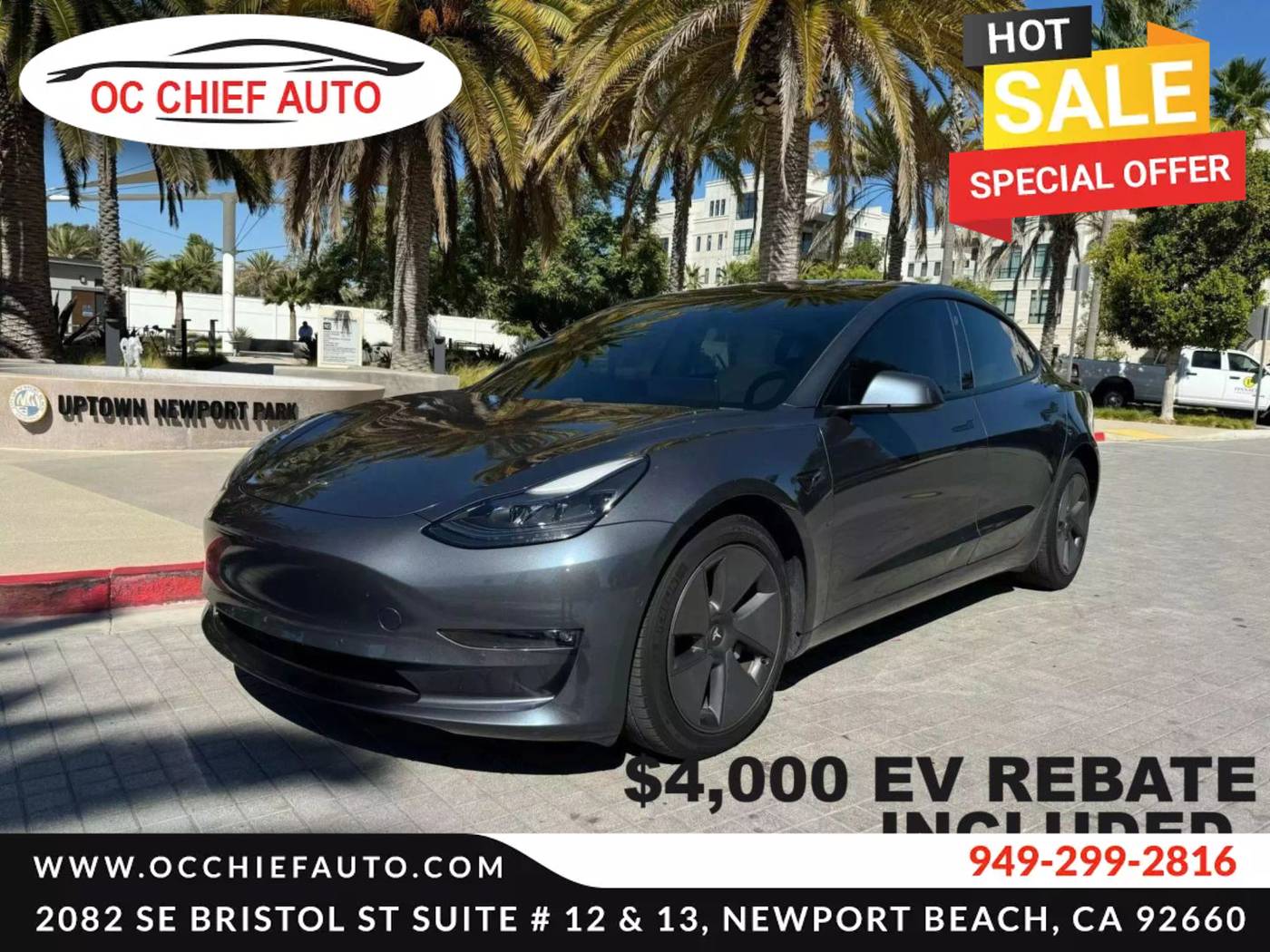 2022 Tesla Model 3 Long Range — Sedan — 13,894 mi — Newport Beach, CA