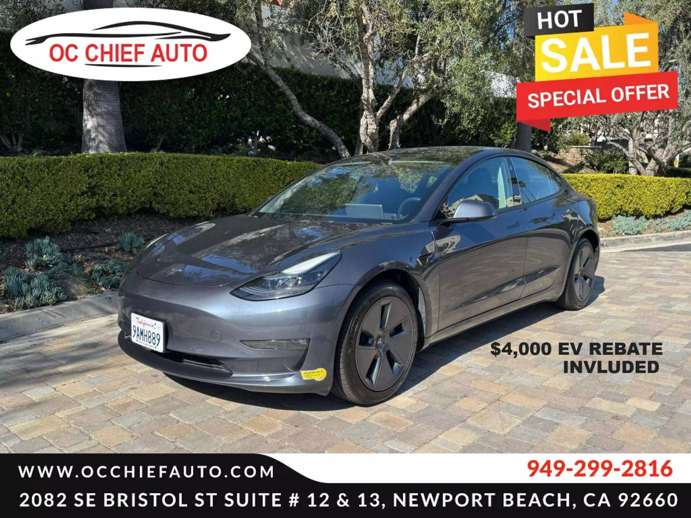 2022 Tesla Model 3 Long Range — Sedan — 35,069 mi — Newport Beach, CA