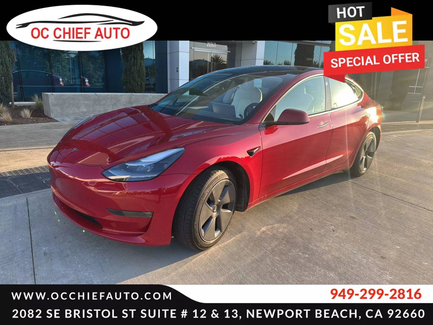 2022 Tesla Model 3 Long Range — Sedan — 35,294 mi — Newport Beach, CA