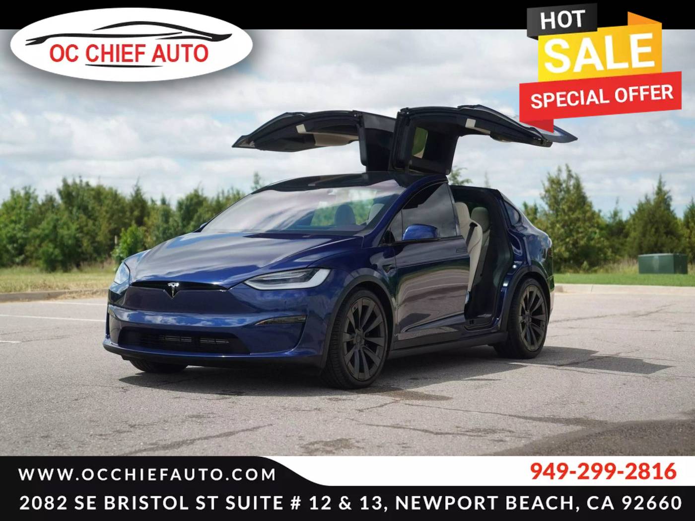 2022 Tesla Model X AWD — SUV — 34,482 mi — Newport Beach, CA