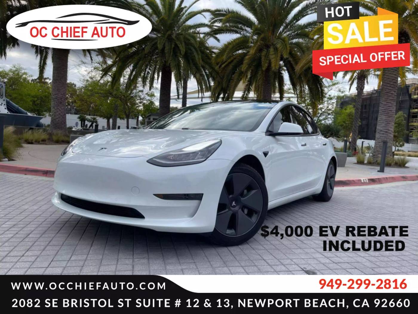 2022 Tesla Model 3 Standard Range Plus — Sedan — 27,115 mi — Newport Beach, CA