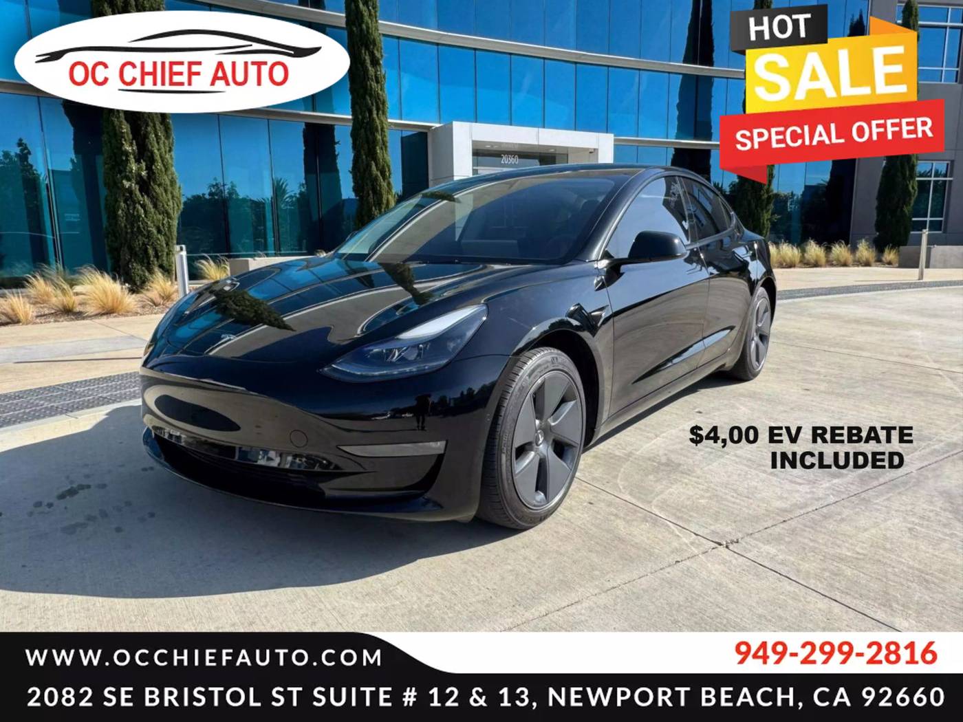 2022 Tesla Model 3 Long Range — Sedan — 34,691 mi — Newport Beach, CA