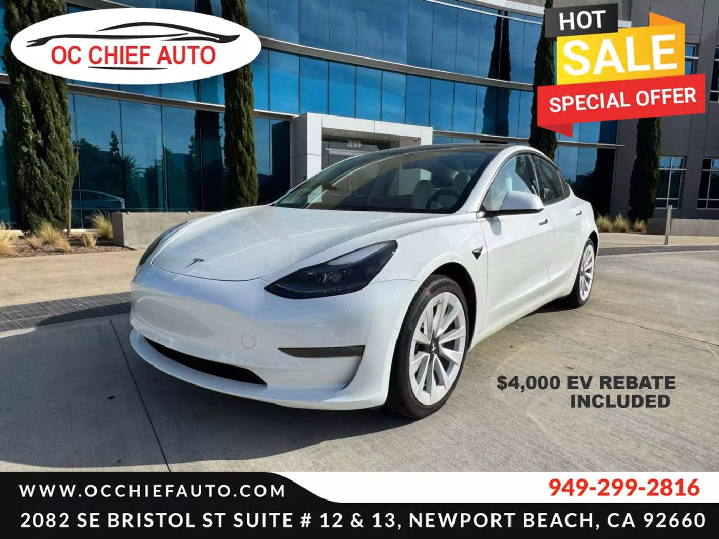 2022 Tesla Model 3 Long Range — Sedan — 12,248 mi — Newport Beach, CA