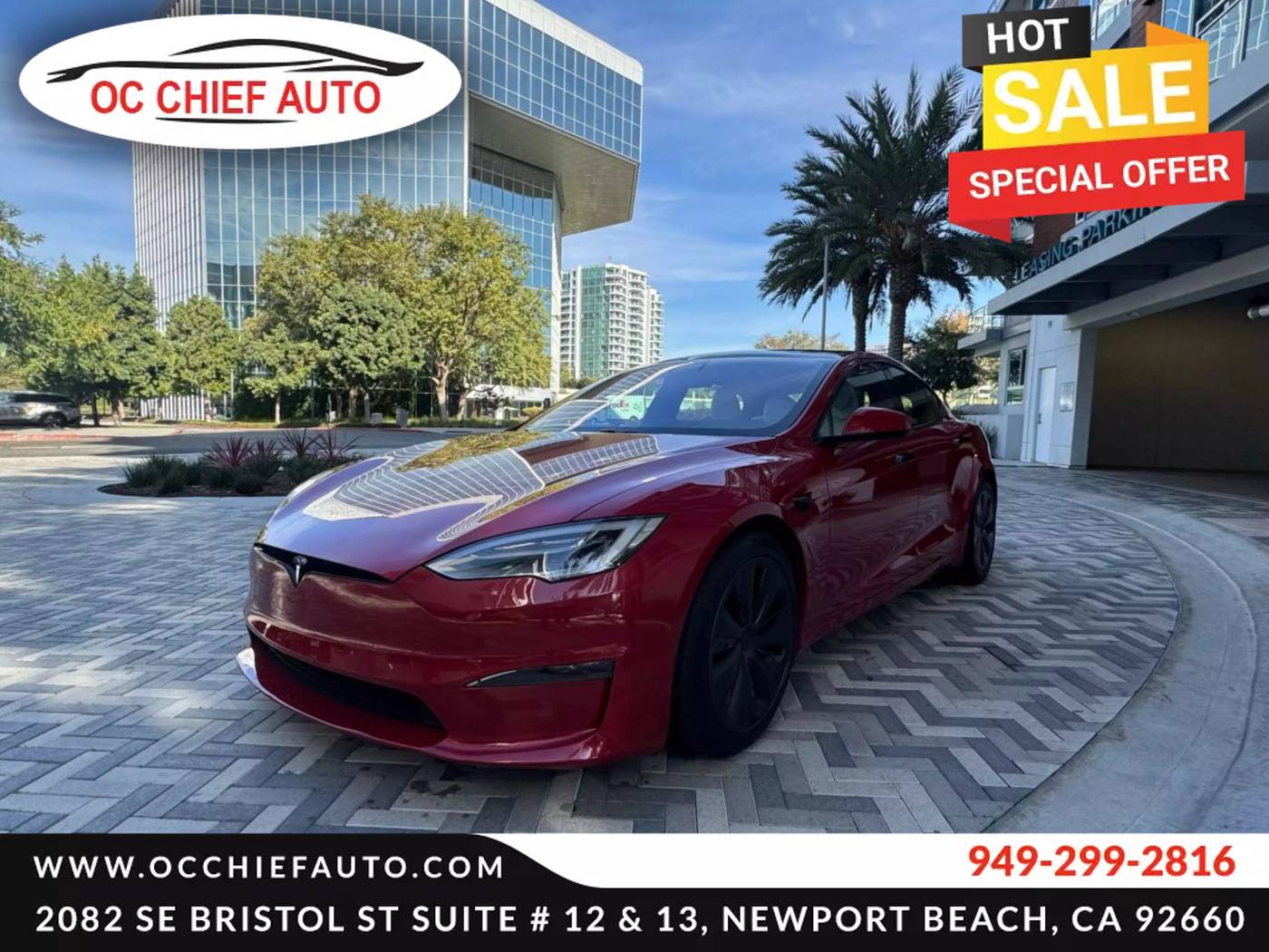 2021 Tesla Model S Long Range — Hatchback — 45,465 mi — Newport Beach, CA