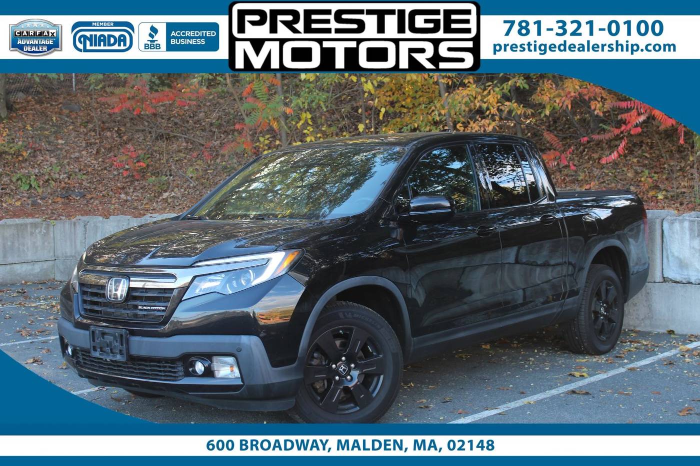 2017 Honda Ridgeline Black Edition — Pickup Truck — 155,367 mi — Malden, MA