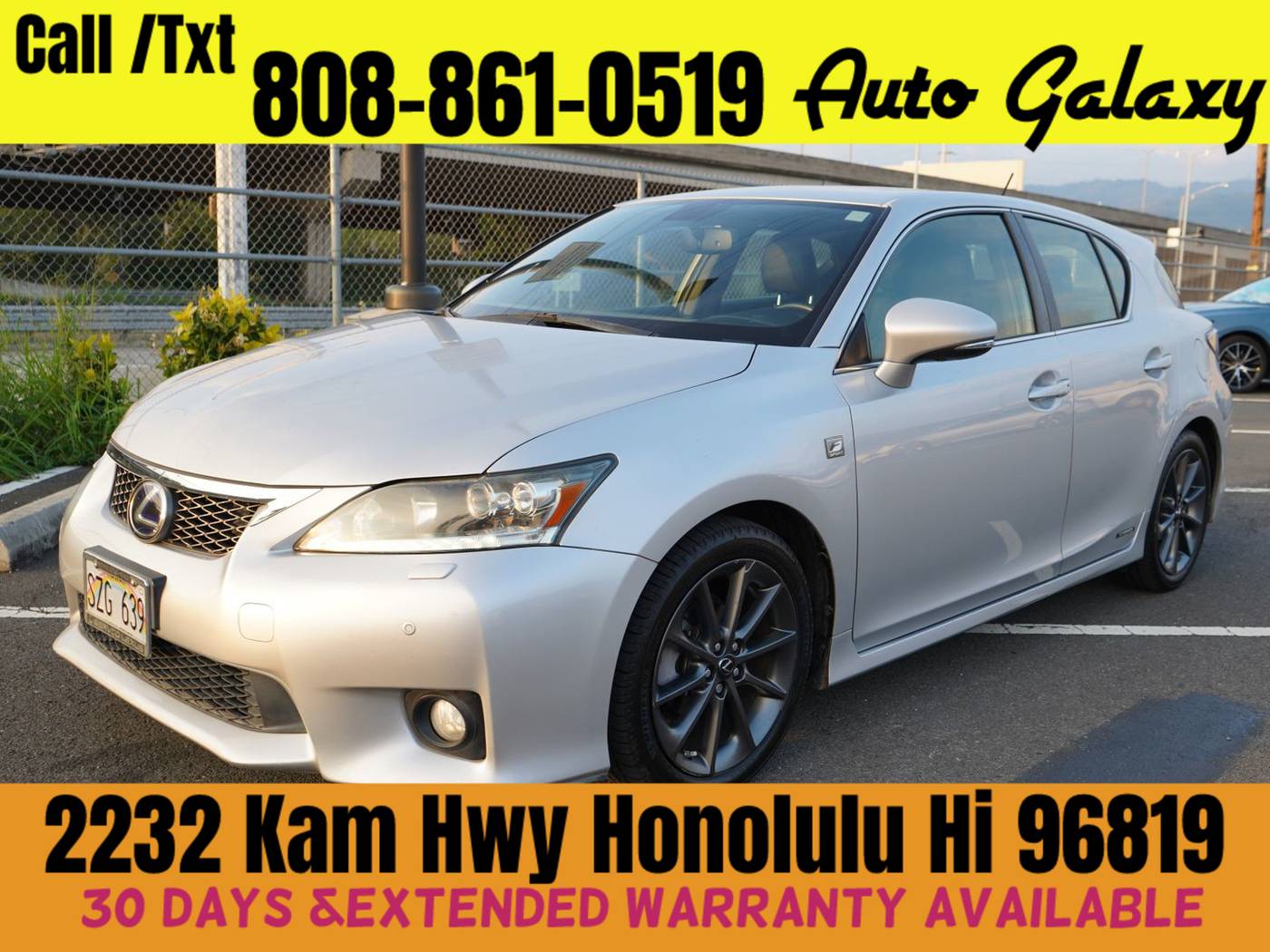 2013 Lexus CT CT 200h — Hatchback — 67,893 mi — Honolulu, HI