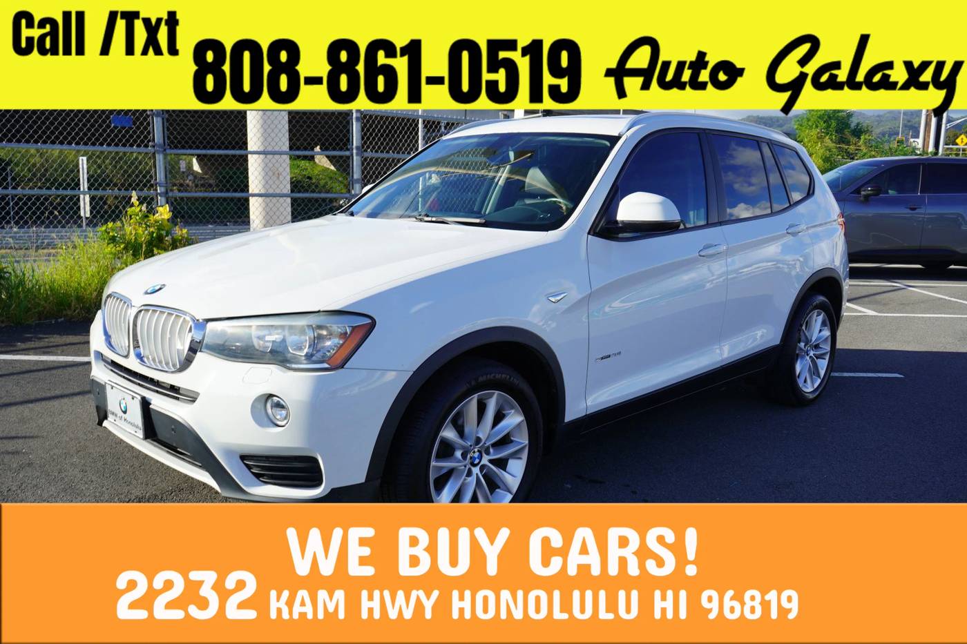 2015 BMW X3 28i — SUV — 122,018 mi — Honolulu, HI