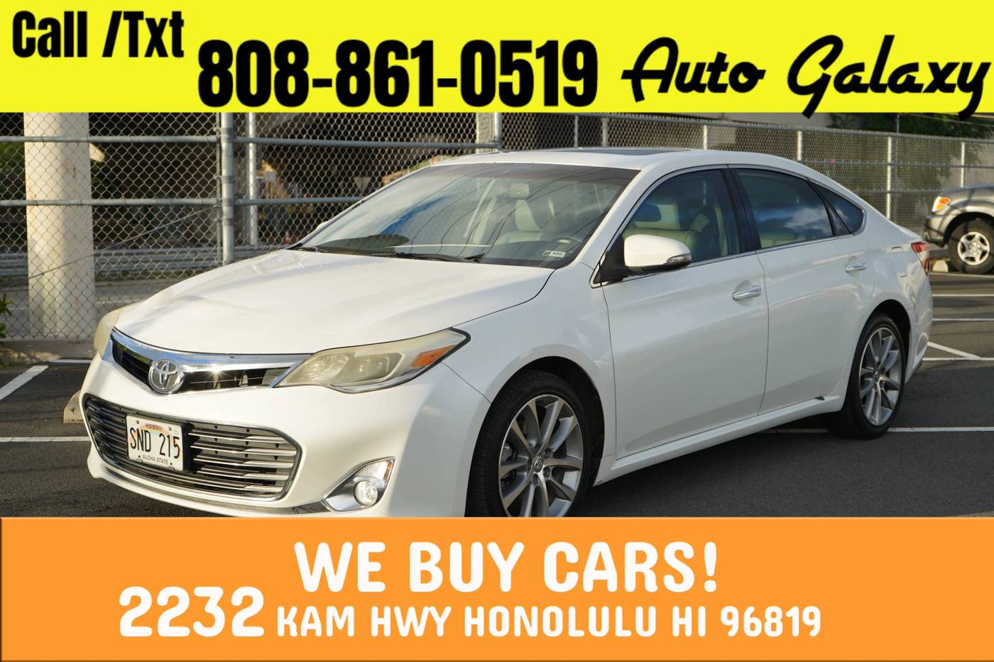 2015 Toyota Avalon XLE — Sedan — 85,550 mi — Honolulu, HI