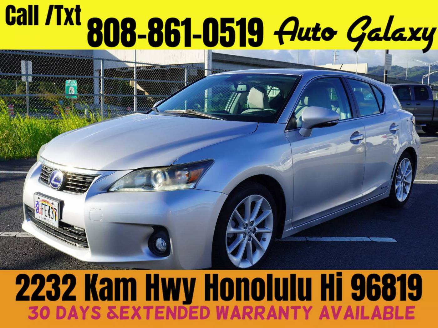 2012 Lexus CT CT 200h — Hatchback — 43,207 mi — Honolulu, HI