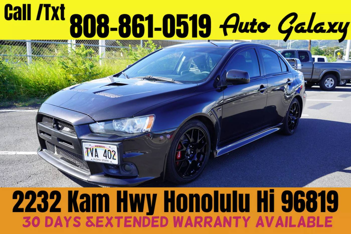 2012 Mitsubishi Lancer Evolution MR — Sedan — 143,843 mi — Honolulu, HI