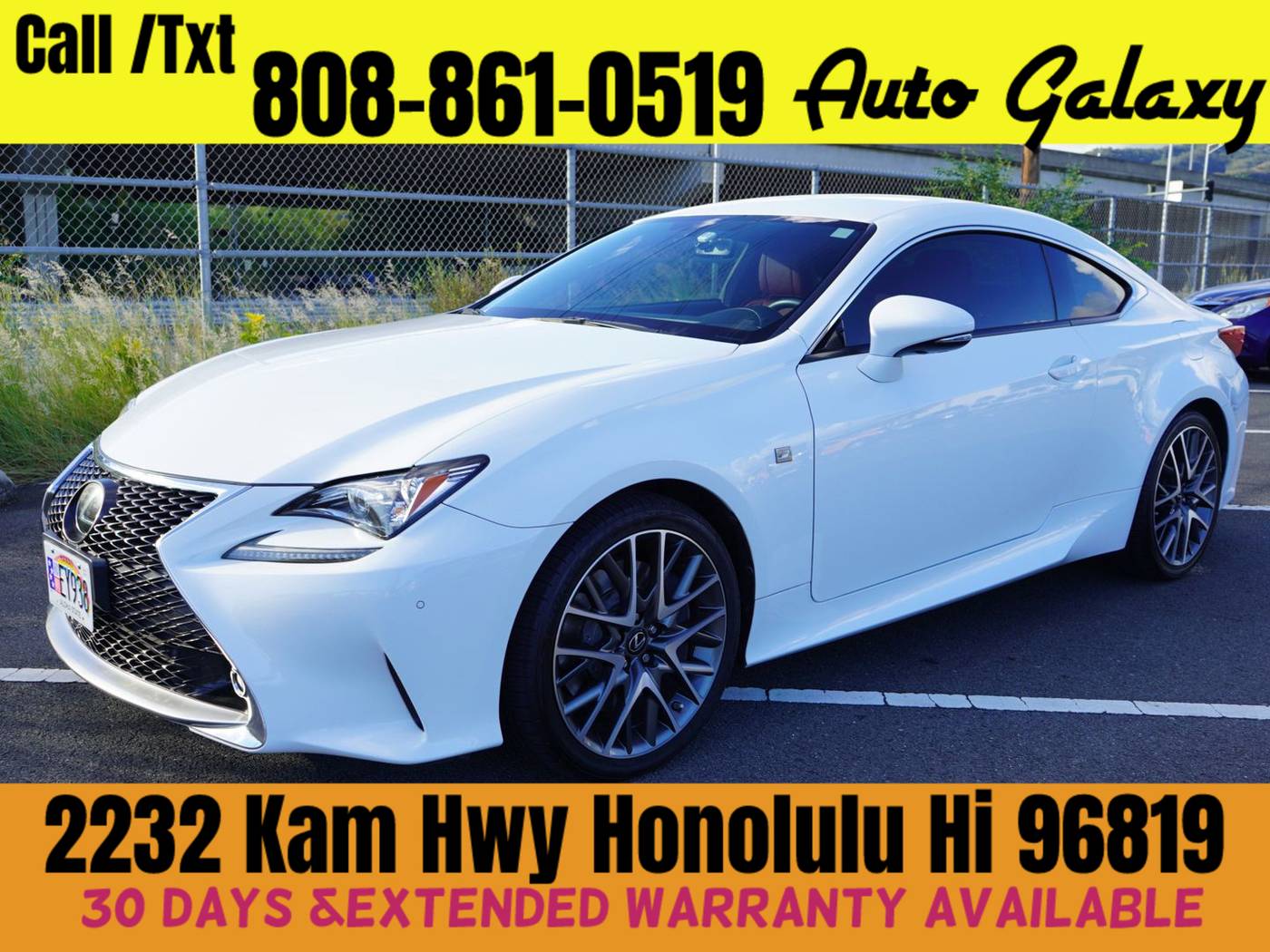 2015 Lexus RC RC 350 — Coupe — 25,356 mi — Honolulu, HI