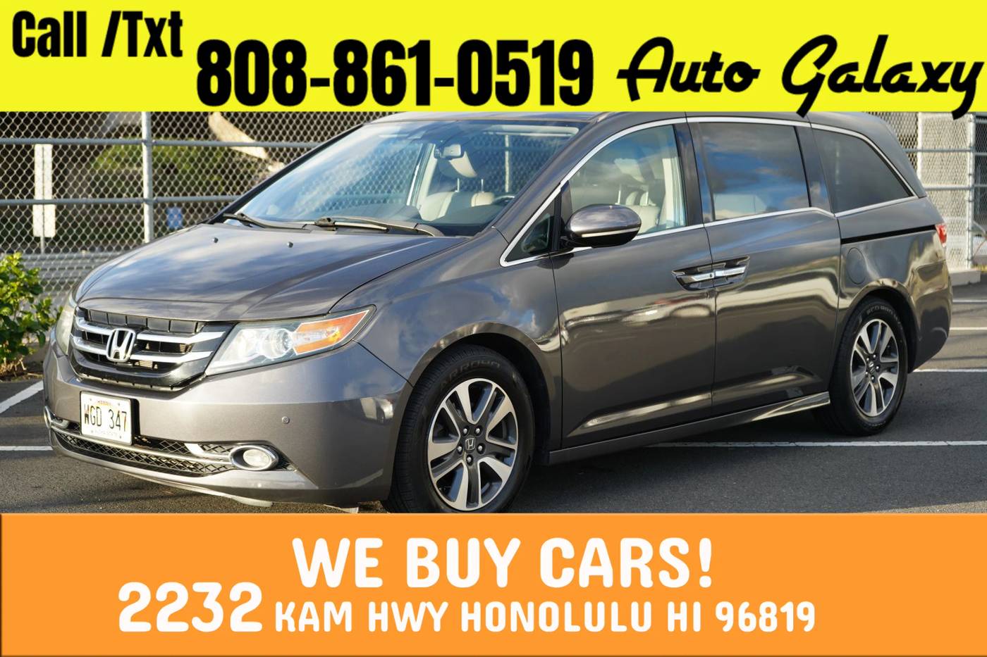 2015 Honda Odyssey Touring — Minivan — 133,967 mi — Honolulu, HI