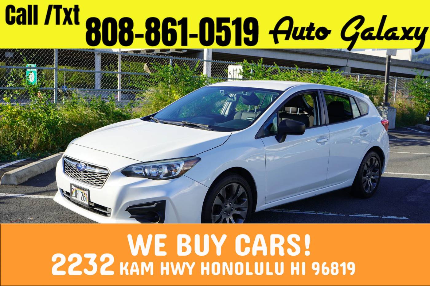 2019 Subaru Impreza 2.0i — Hatchback — 80,686 mi — Honolulu, HI