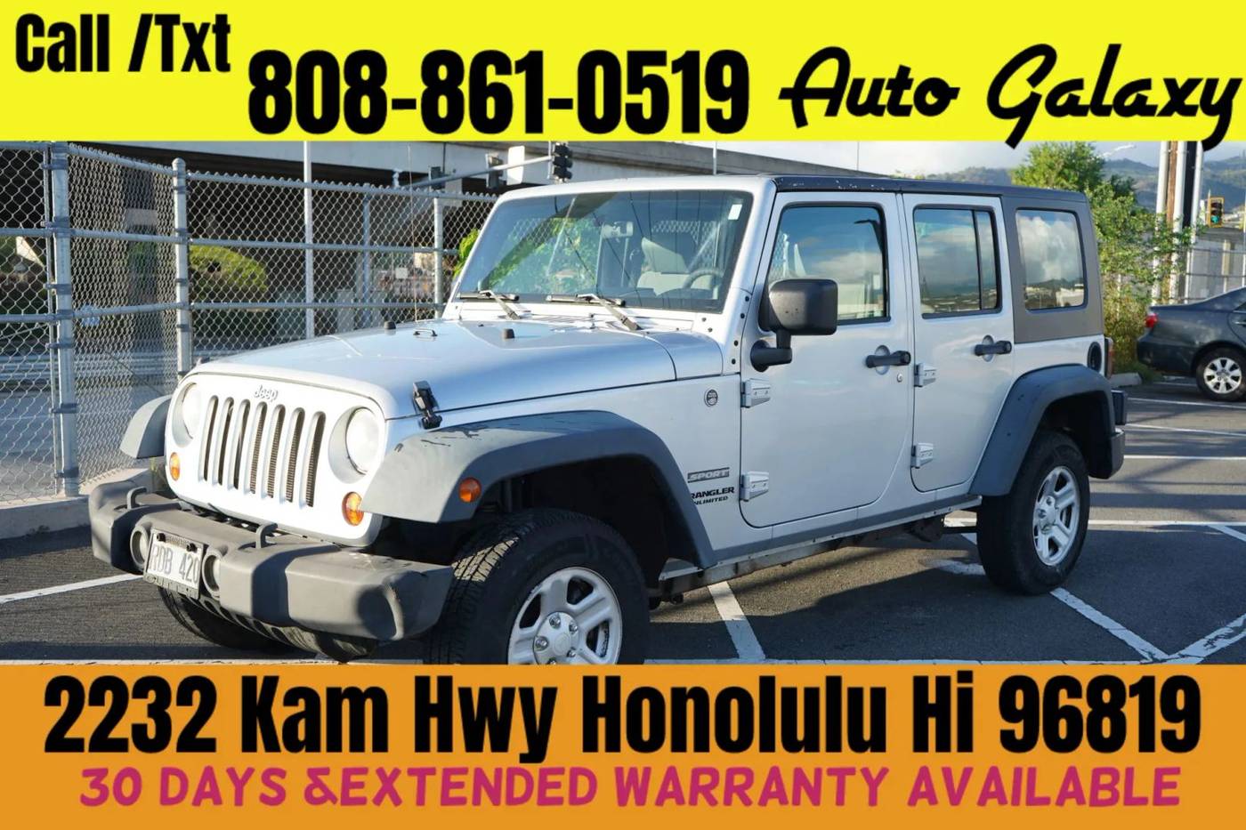 2010 Jeep Wrangler Sport — SUV — 73,690 mi — Honolulu, HI