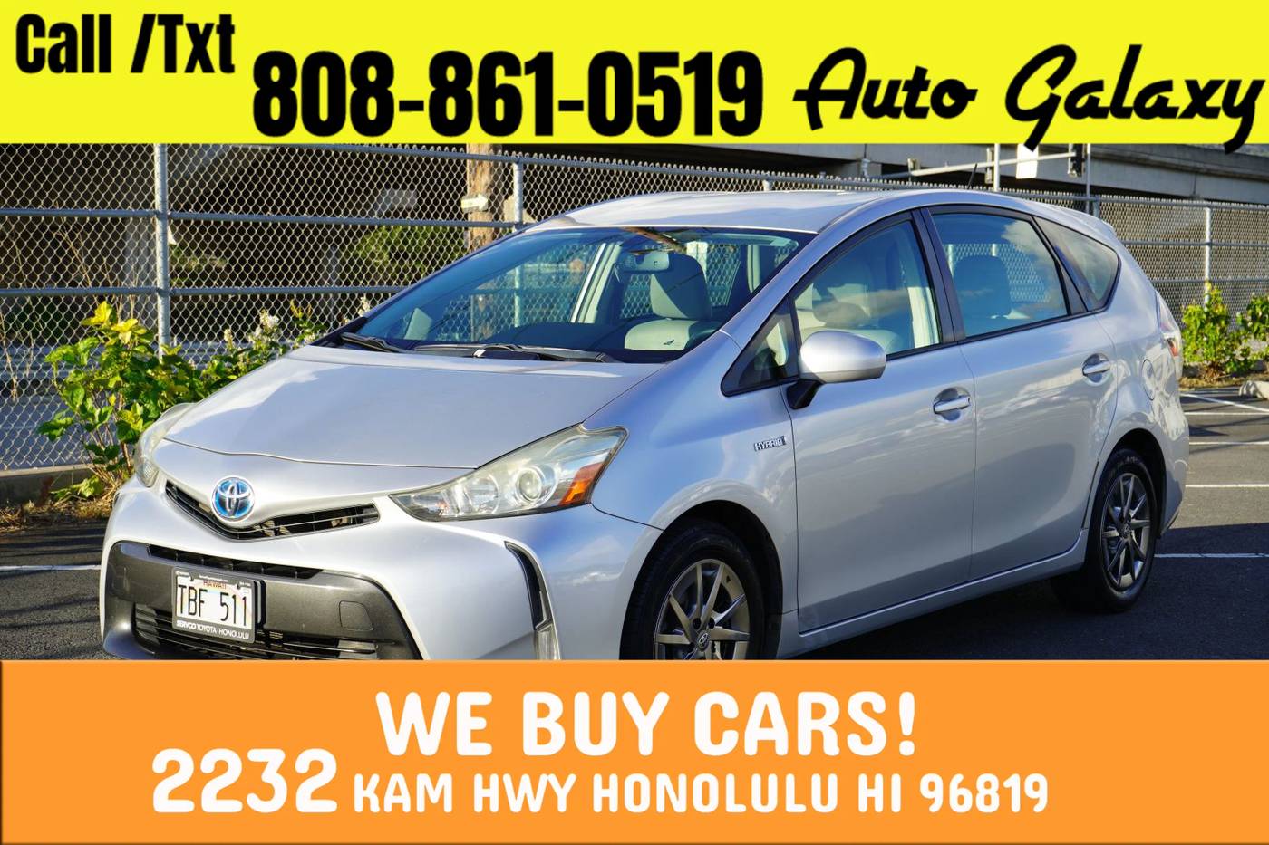 2017 Toyota Prius v Two — Wagon — 59,870 mi — Honolulu, HI