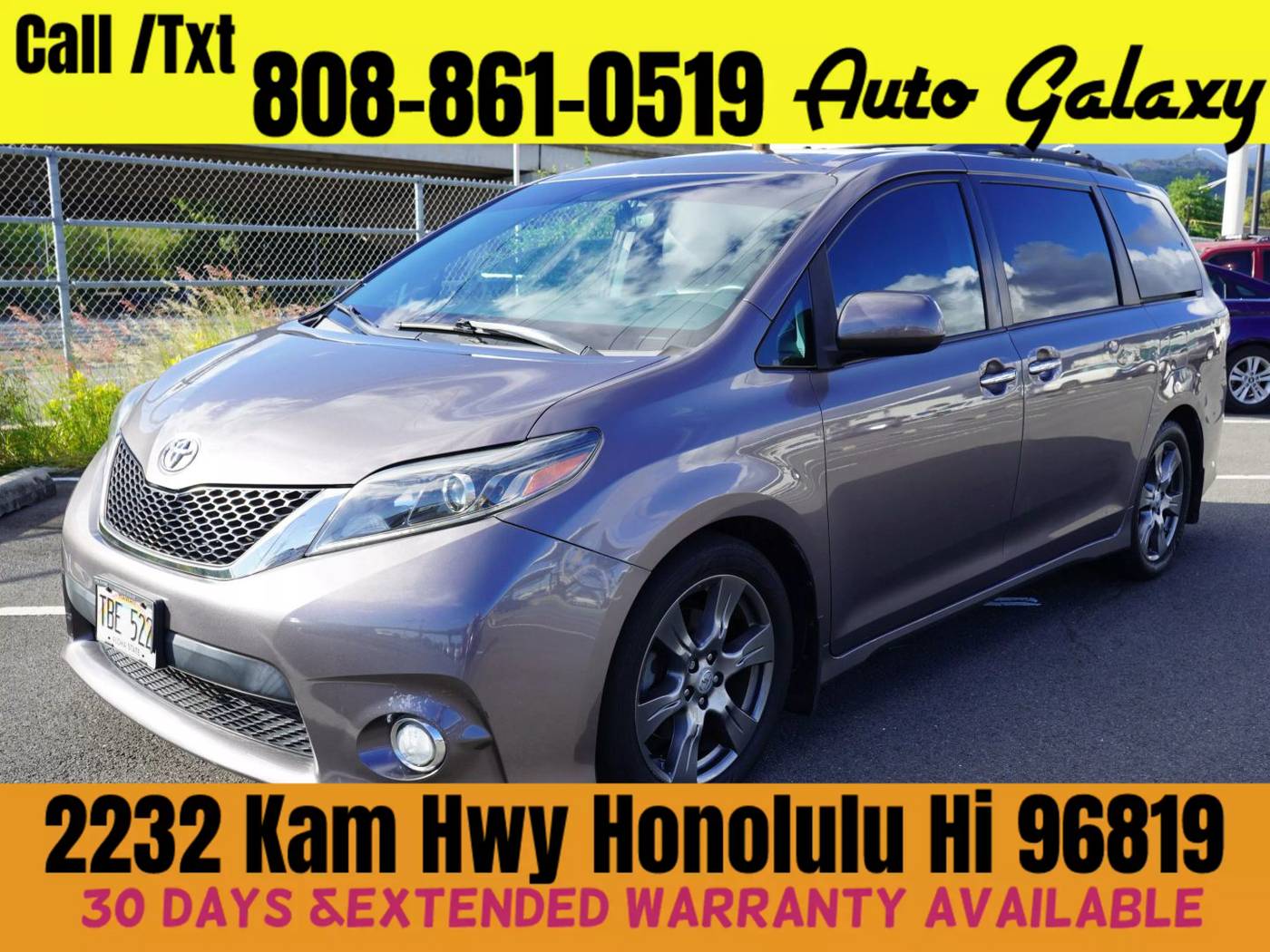 2017 Toyota Sienna SE — Minivan — 95,775 mi — Honolulu, HI