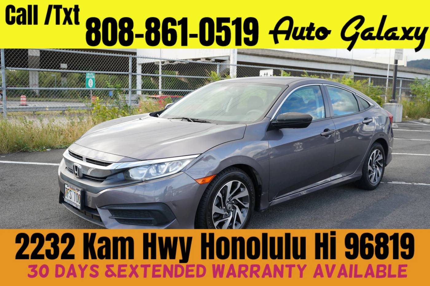 2017 Honda Civic EX — Sedan — 54,378 mi — Honolulu, HI