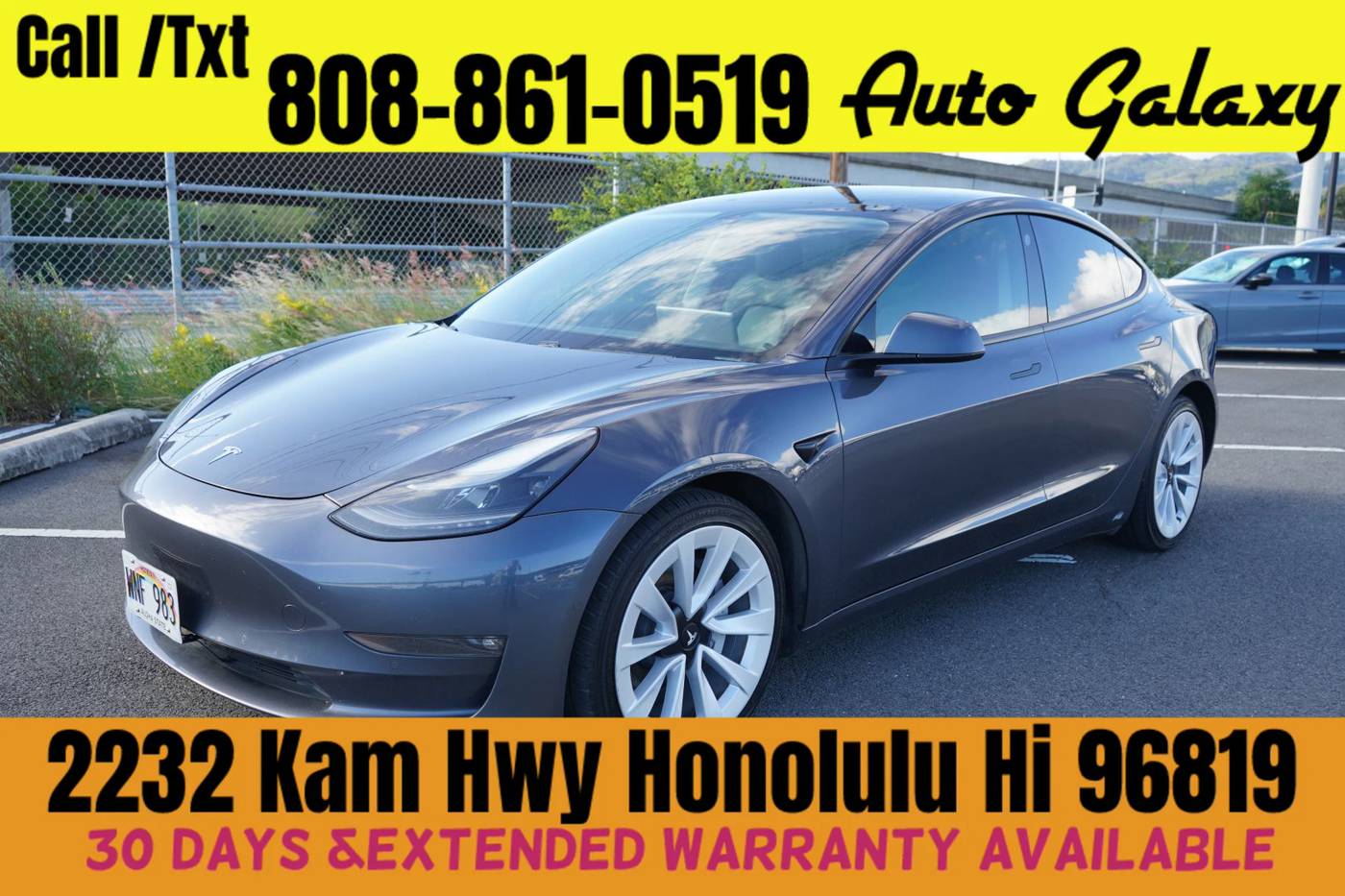 2021 Tesla Model 3 Long Range — Sedan — 69,080 mi — Honolulu, HI