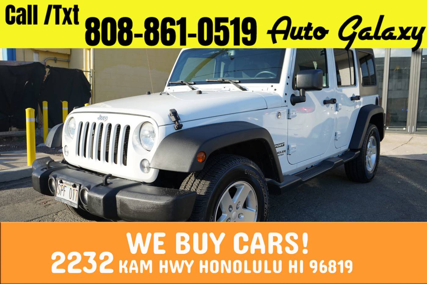 2015 Jeep Wrangler Sport — SUV — 163,430 mi — Honolulu, HI