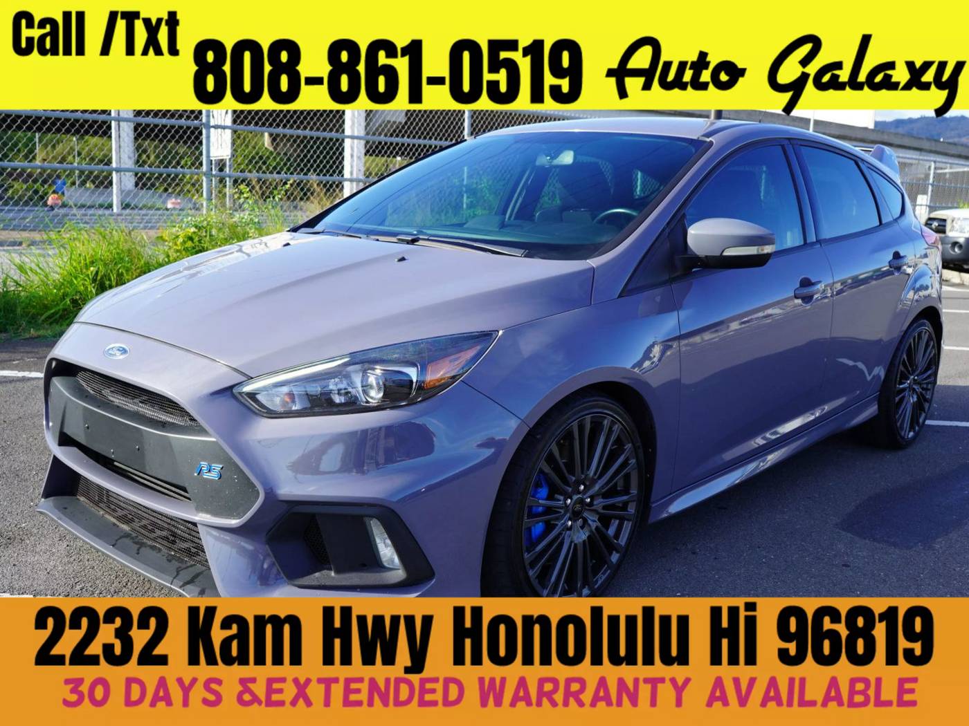 2017 Ford Focus RS — Hatchback — 66,077 mi — Honolulu, HI