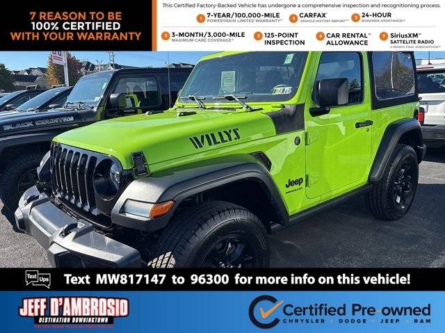 2021 Jeep Wrangler Willys — SUV — 55,177 mi — Downingtown, PA