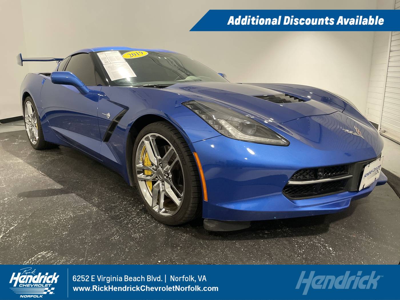 2019 Chevrolet Corvette Z51 2LT — Coupe — 14,709 mi — Norfolk, VA