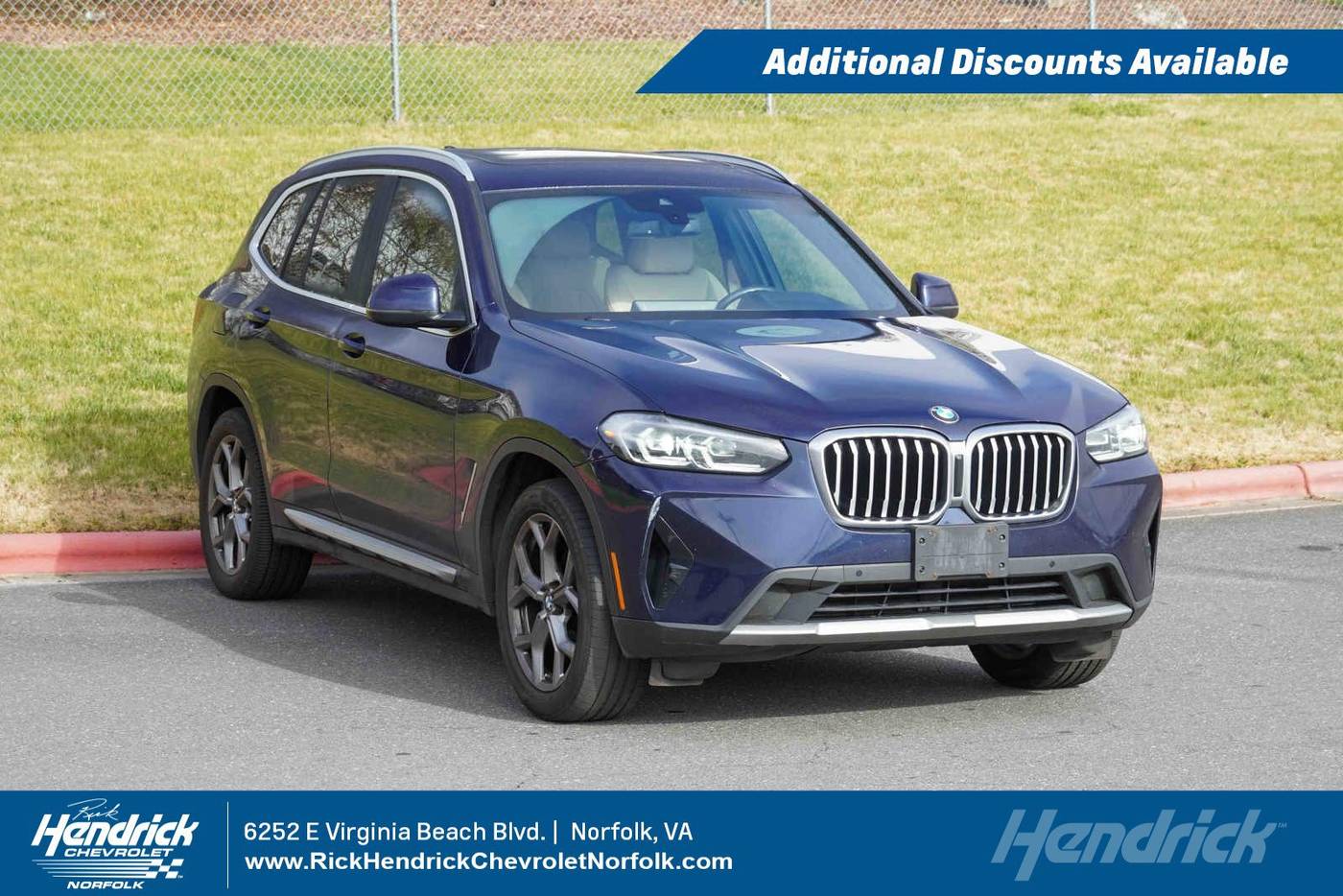 2022 BMW X3 30i — SUV — 51,576 mi — Norfolk, VA