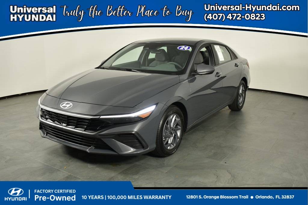2024 Hyundai Elantra Hybrid Blue — Sedan — 4,148 mi — Orlando, FL