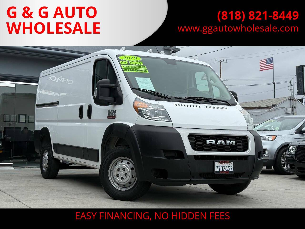 2019 Ram ProMaster Cargo Van 1500 — Cargo Van — 48,376 mi — North Hollywood, CA
