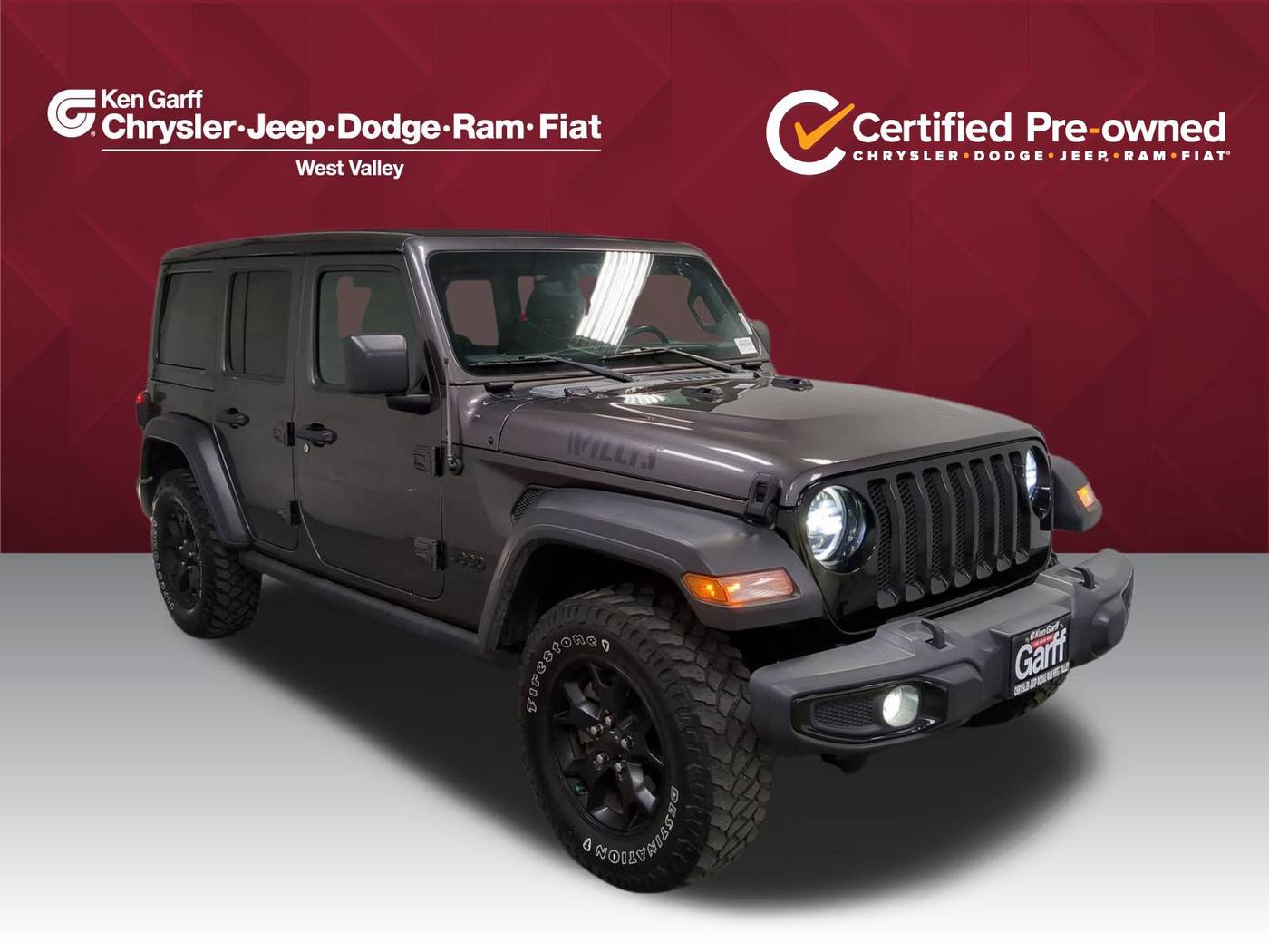 2021 Jeep Wrangler Willys — SUV — 53,446 mi — West Valley, UT