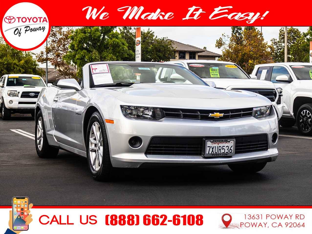 2015 Chevrolet Camaro 1LT — Convertible — 121,946 mi — Poway, CA