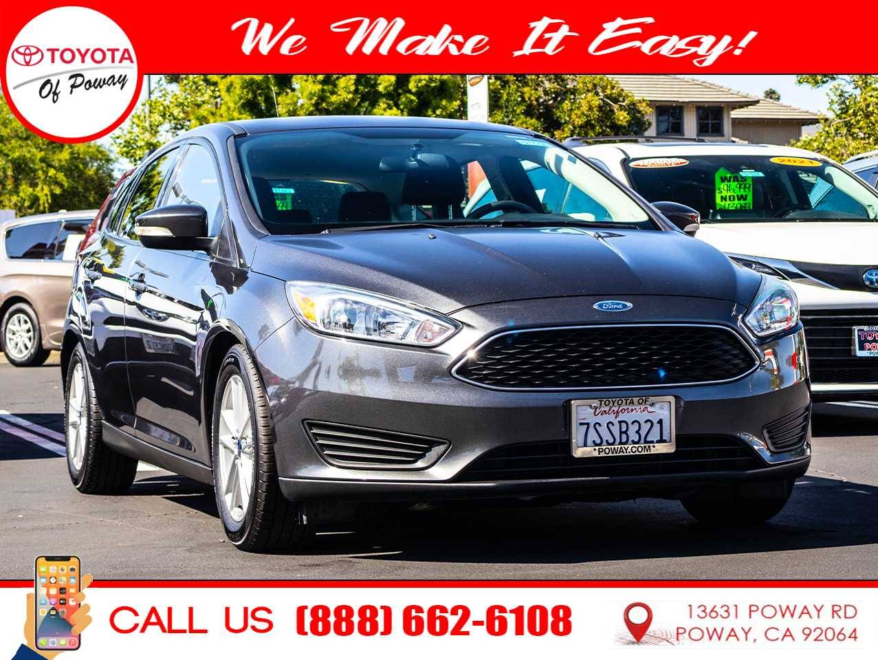 2016 Ford Focus SE — Hatchback — 65,521 mi — Poway, CA