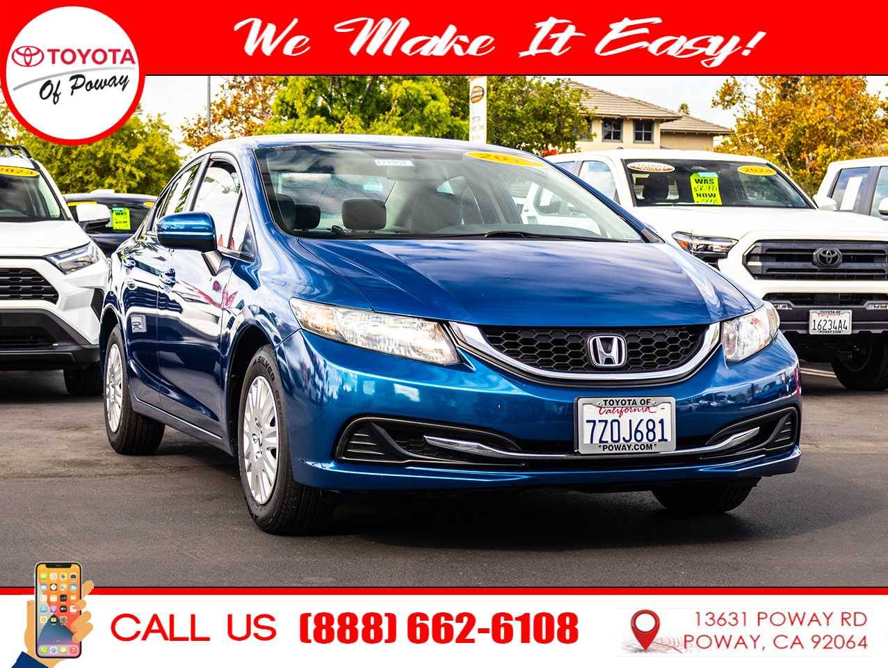 2015 Honda Civic LX — Sedan — 41,634 mi — Poway, CA