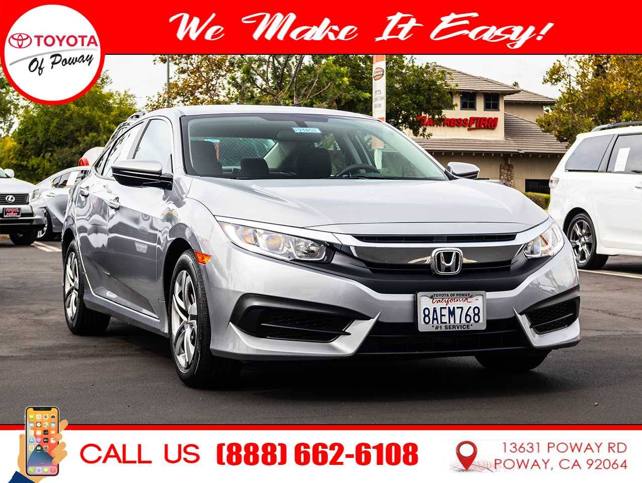 2017 Honda Civic LX — Sedan — 40,901 mi — Poway, CA