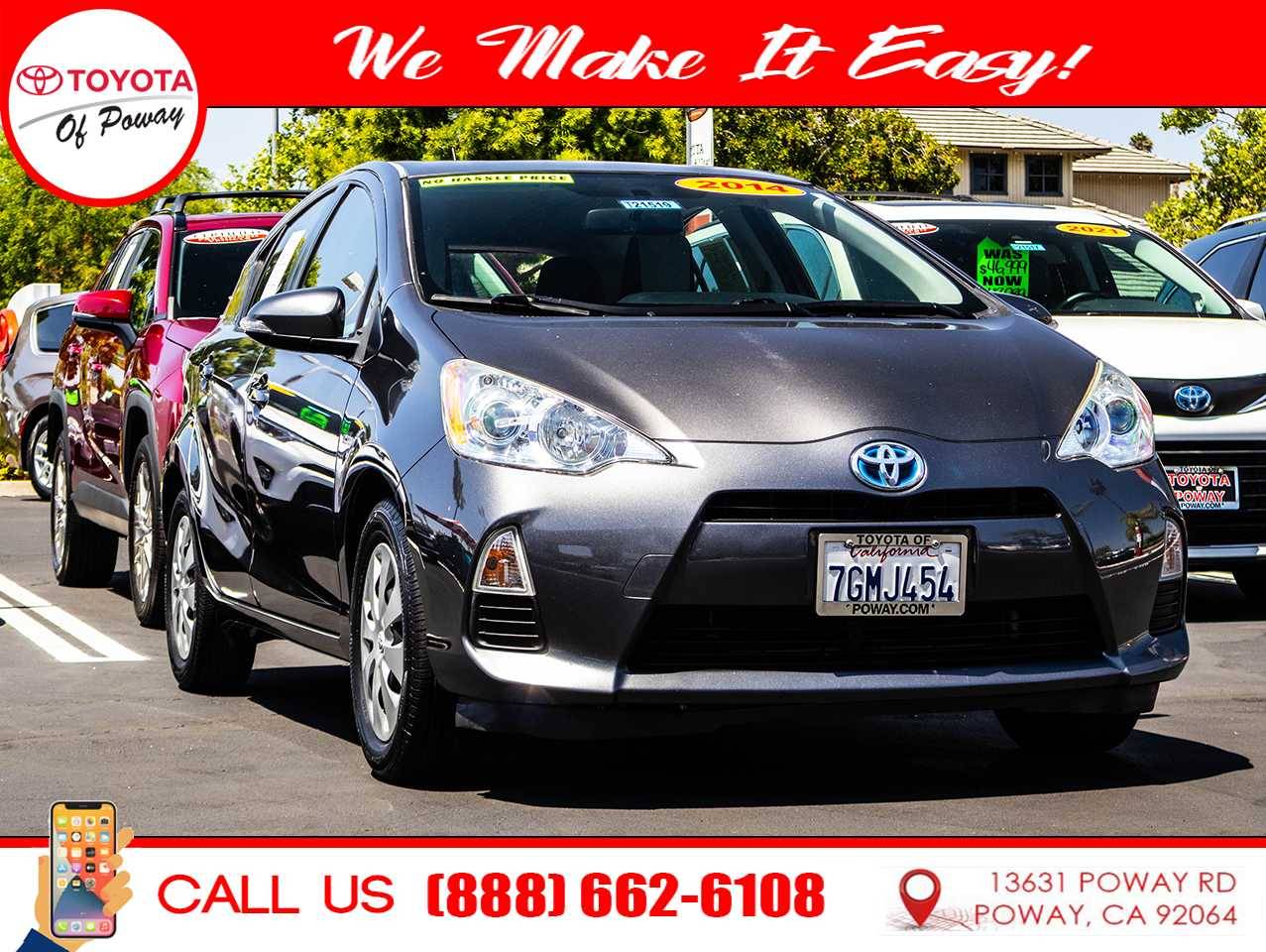 2014 Toyota Prius c One — Hatchback — 82,207 mi — Poway, CA