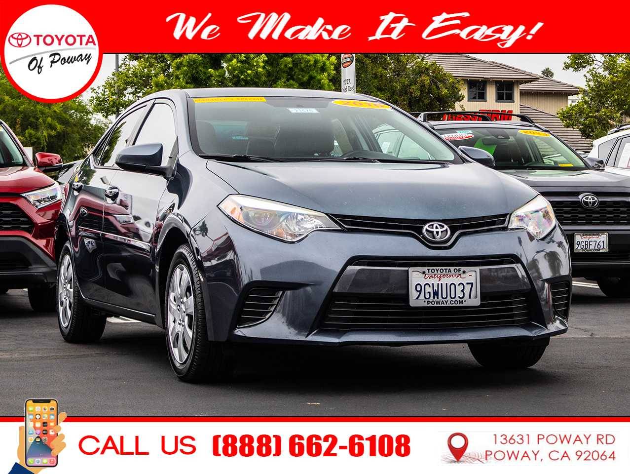 2016 Toyota Corolla LE — Sedan — 147,546 mi — Poway, CA