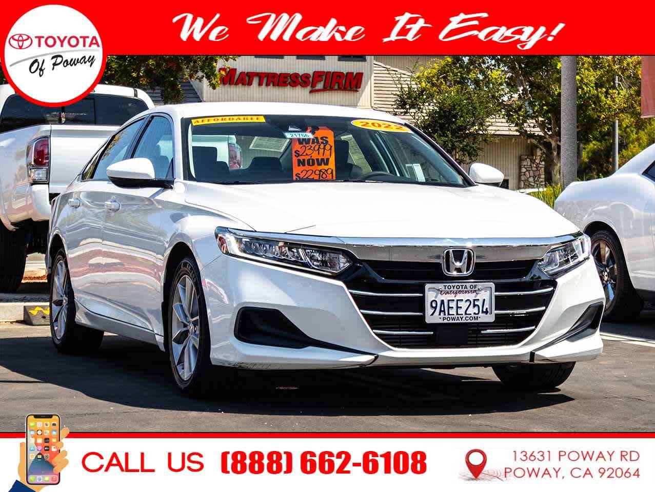 2022 Honda Accord LX — Sedan — 42,029 mi — Poway, CA