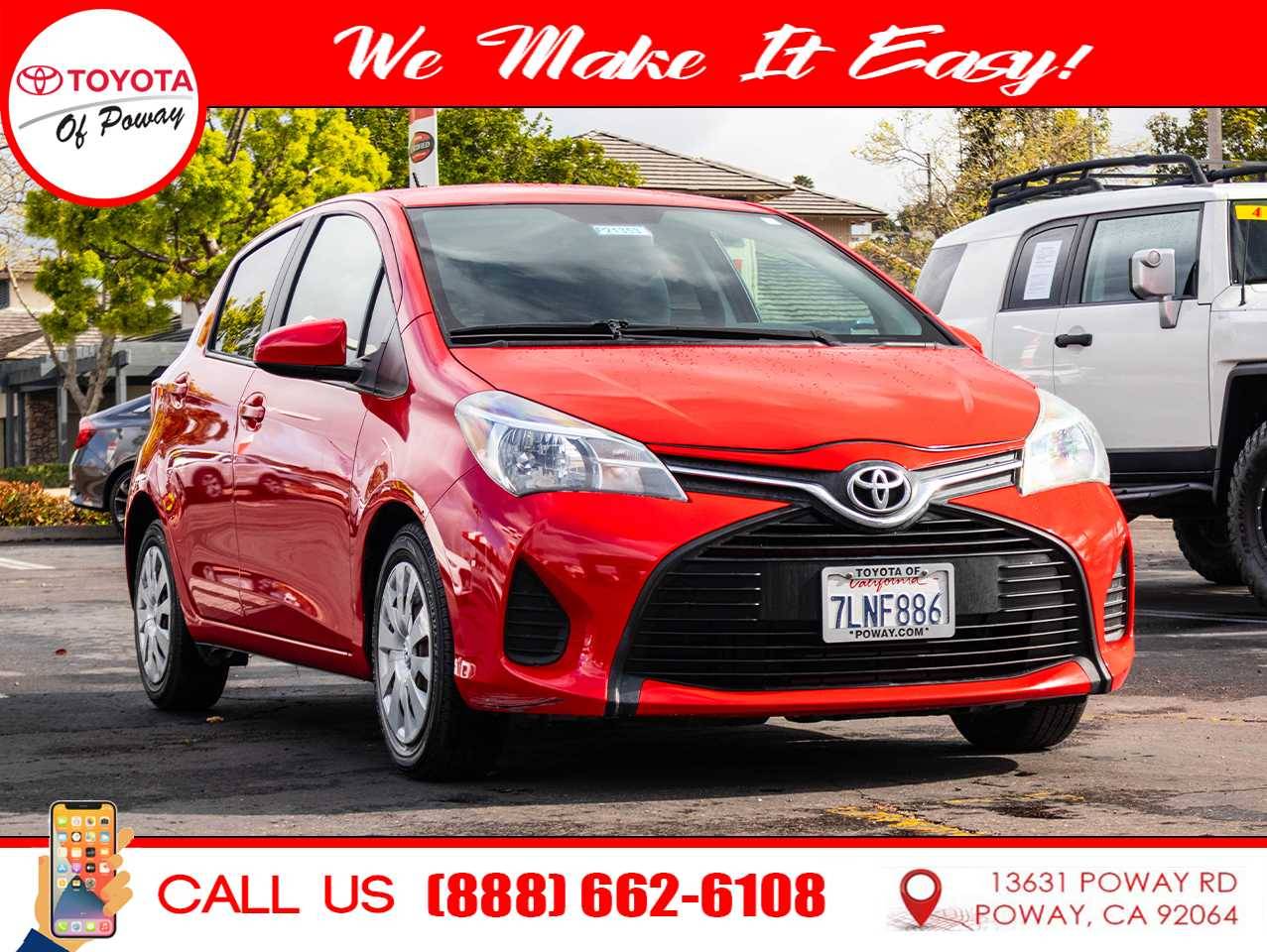 2015 Toyota Yaris L — Hatchback — 107,349 mi — Poway, CA