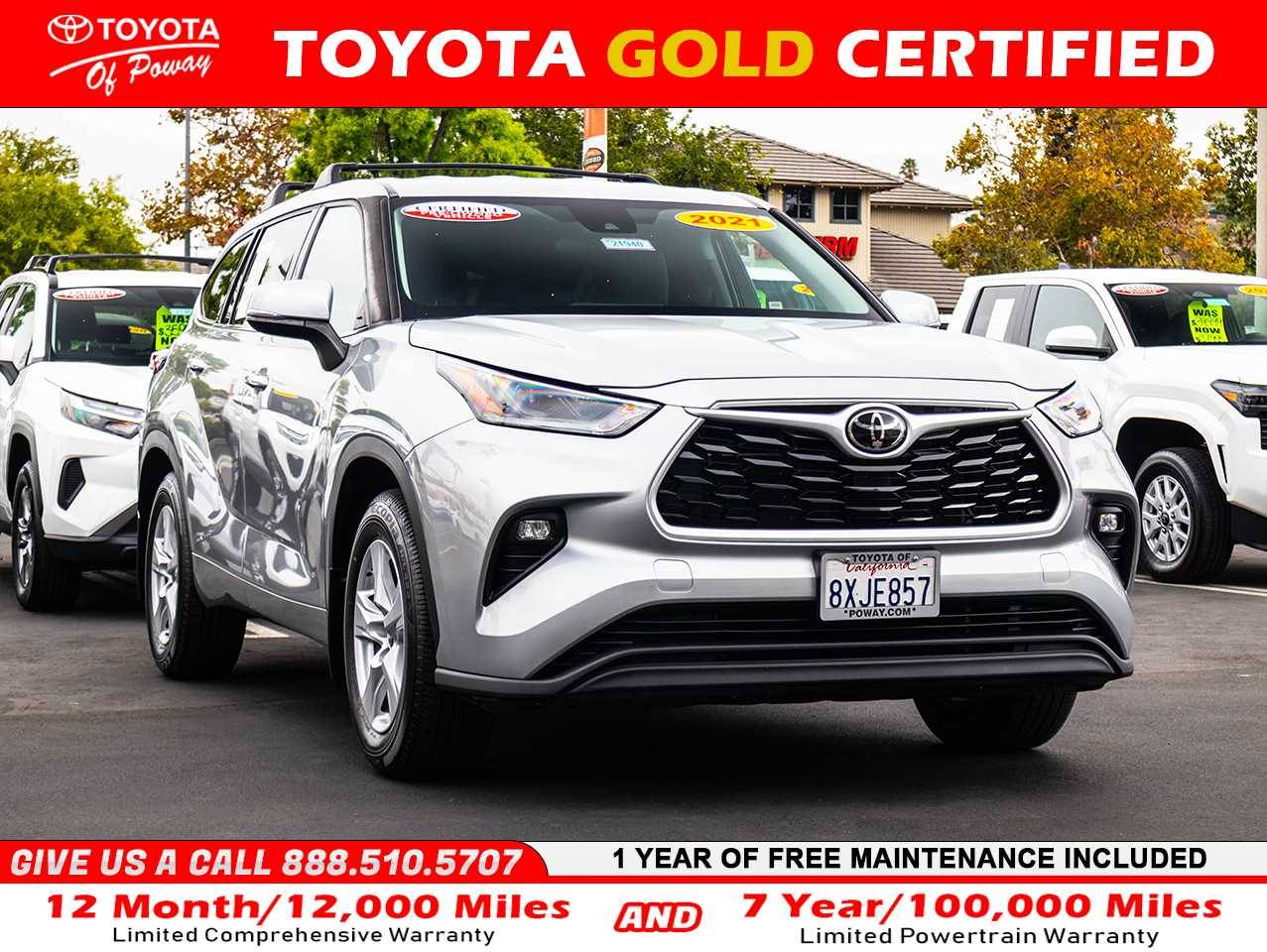 2021 Toyota Highlander LE — SUV — 77,598 mi — Poway, CA