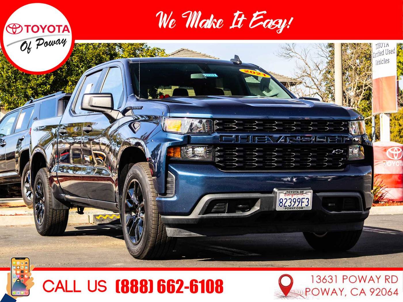 2021 Chevrolet Silverado 1500 Custom — Pickup Truck — 57,818 mi — Poway, CA