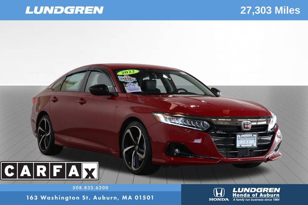 2022 Honda Accord Sport SE — Sedan — 27,287 mi — Auburn, MA
