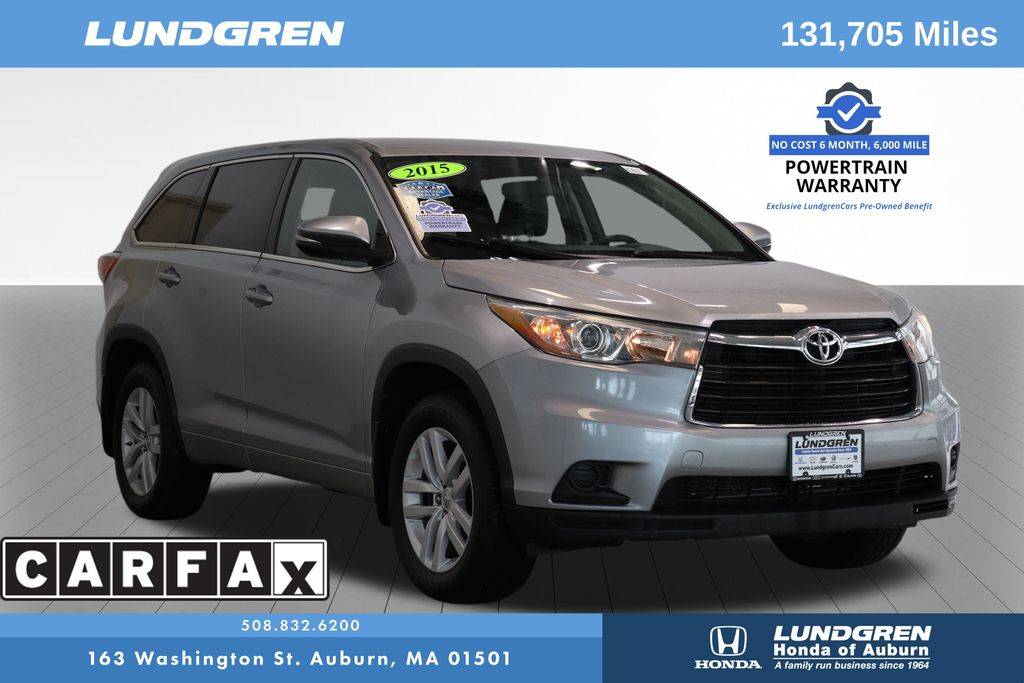 2015 Toyota Highlander LE Plus — SUV — 131,696 mi — Auburn, MA