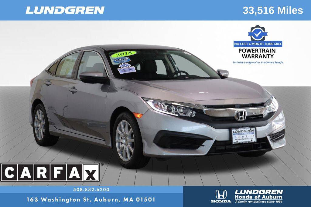 2018 Honda Civic LX — Sedan — 33,487 mi — Auburn, MA