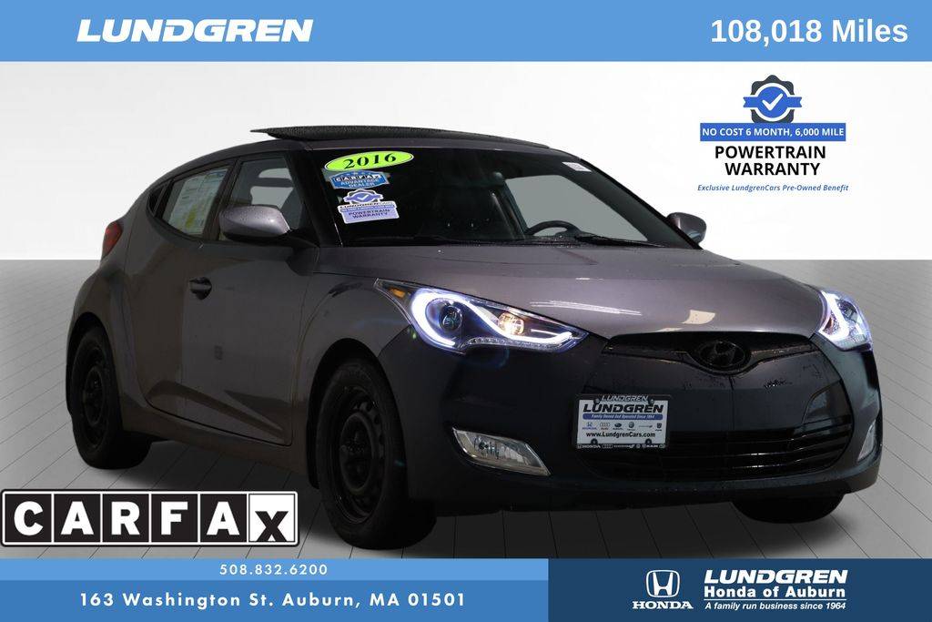 2016 Hyundai Veloster Base — Hatchback — 108,057 mi — Auburn, MA
