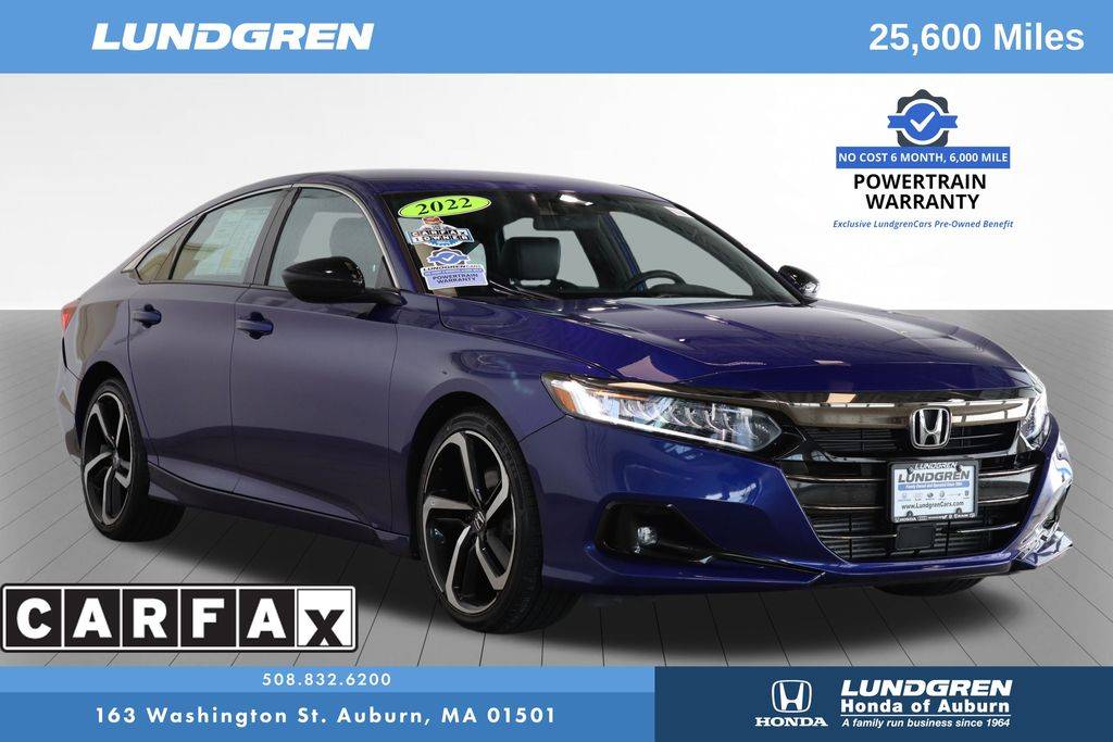2022 Honda Accord Sport — Sedan — 25,600 mi — Auburn, MA