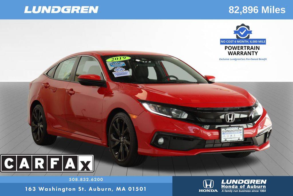 2019 Honda Civic Sport — Sedan — 82,896 mi — Auburn, MA