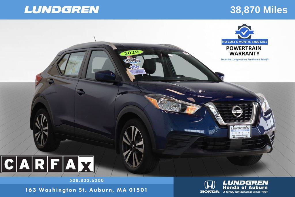 2020 Nissan Kicks SV — SUV — 38,816 mi — Auburn, MA