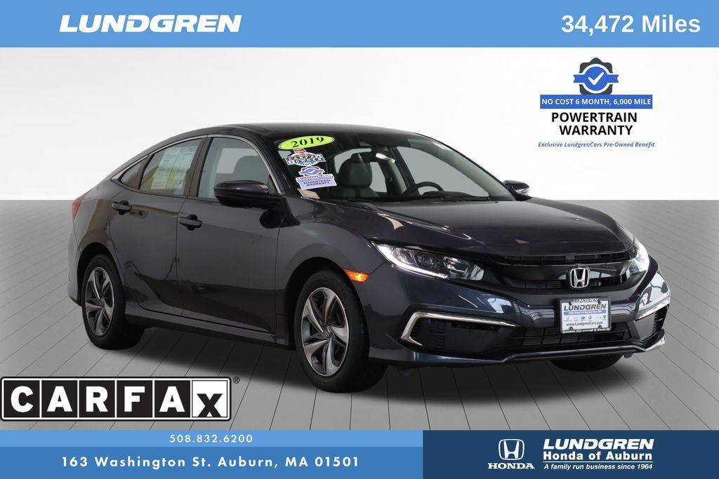 2019 Honda Civic LX — Sedan — 34,445 mi — Auburn, MA