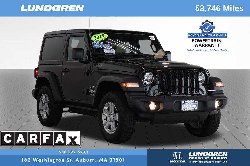 2019 Jeep Wrangler Sport S — SUV — 53,609 mi — Auburn, MA